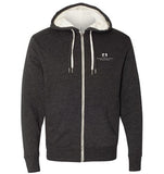 Heavyweight Sherpa lined Heather Zip Hood